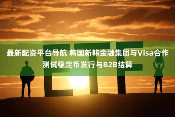 最新配资平台导航 韩国新韩金融集团与Visa合作测试稳定币发行与B2B结算